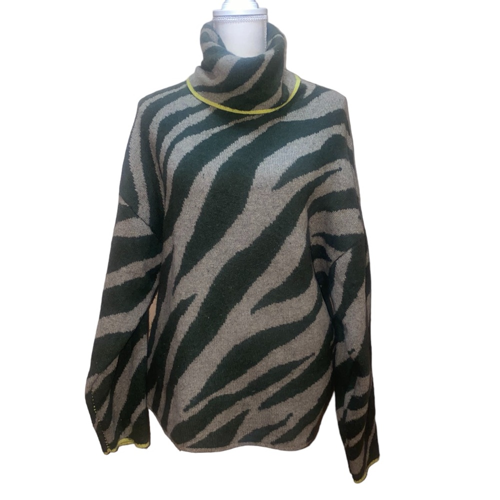 Rag & Bone zebra wool-blend turtleneck